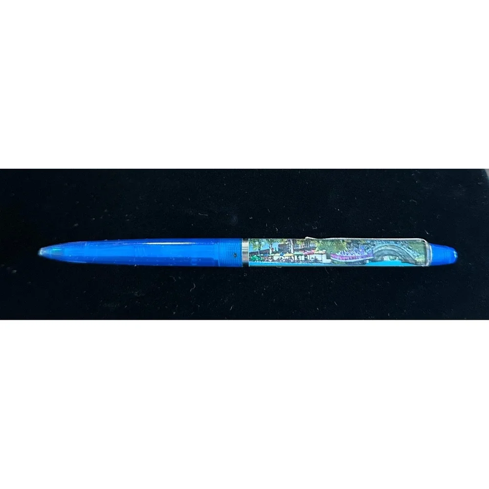 Vintage San Antonio Texas River Walk Floaty Pen Blue Souvenir Collectible